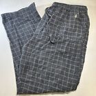 Polo Ralph Lauren Sleepwear Lounge Pants Men’s Gray Plaid Pajamas Size Large 36