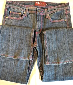 Jeans Miss VIGOSS bootcut blu donna 9/10 rosa cuciture elasticizzato boutique chic - Foto 1 di 13