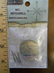 BOY SCOUT MT. MITCHELL SUMMITEER HIKING STAFF MEDALLION #24098(NEW IN PACKAGE) - Picture 1 of 6