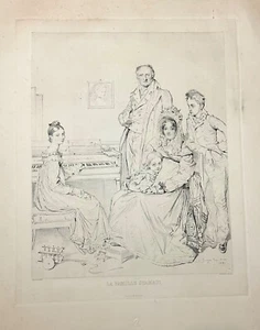 antique chalcographie du louvre museum Famille Stamati sketch engraving Munier - Picture 1 of 15
