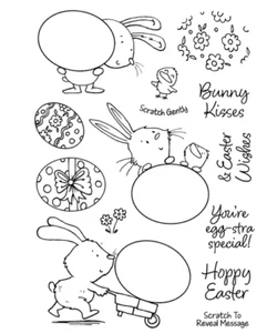 Inky Antics EGG-CELLENT BUNNIES Clear Photopolymer Unmounted Stamp Set Easter - Picture 1 of 2