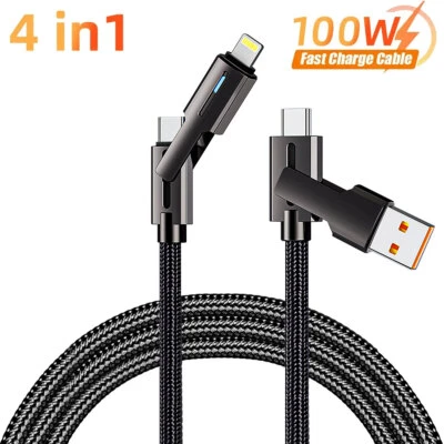 Multi Port Charging Cable USB-C Type C Charger Cord for iPhone Samsung Google LG - Image 1 of 4