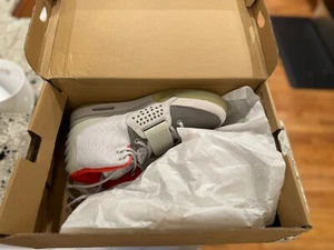NEW NIKE AIR YEEZY 2 NRG Pure Platinum, Size 10, with the Yeezy backpack! - Picture 1 of 10