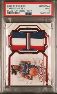 2022-23 Panini Flawless - Dual Patches Ruby #DPH-MAX Tyrese Maxey /15 MINT - Picture 1 of 5