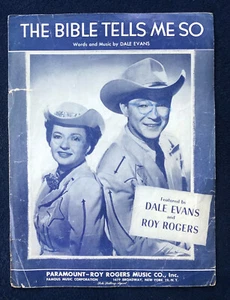 1955 Dale Evans/Roy Rogers 'La Biblia me lo dice' partituras/portadas marcadas - Imagen 1 de 5