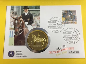 Lettera numisca 25 anni aiuto sportivo, Josef Neckermann, dressuriiten (NU50 - Foto 1 di 1