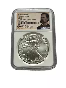 2016 American Silver Eagle Wyatt S. Earp NGC Early Releases MS69 - Picture 1 of 2