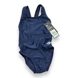Speedo Girls ProLT Super Pro Youth Athletic One-Piece Swimsuit, Speedo Navy 8/24 - Picture 1 of 3