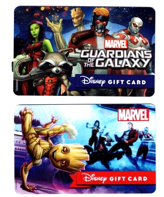 Disney Gift Card Guardians of the Galaxy - LOT of 2 -Collectible ONLY -No Value - Image 1 of 1