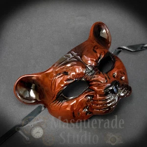 Leopard Haunted Animal Spirit Wall Decoration Halloween Masquerade Mask [Red] - Picture 1 of 4