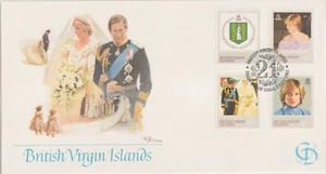 BRITISH VIRGIN ISLANDS: 1982 PRINCESS DIANA ISSUE # 430-433 FLEETWOOD FDC - Picture 1 of 2