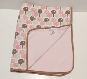 Dwell Studio For Target Pink Brown Tree Plants Cotton Baby Blanket Thick - Picture 1 of 7