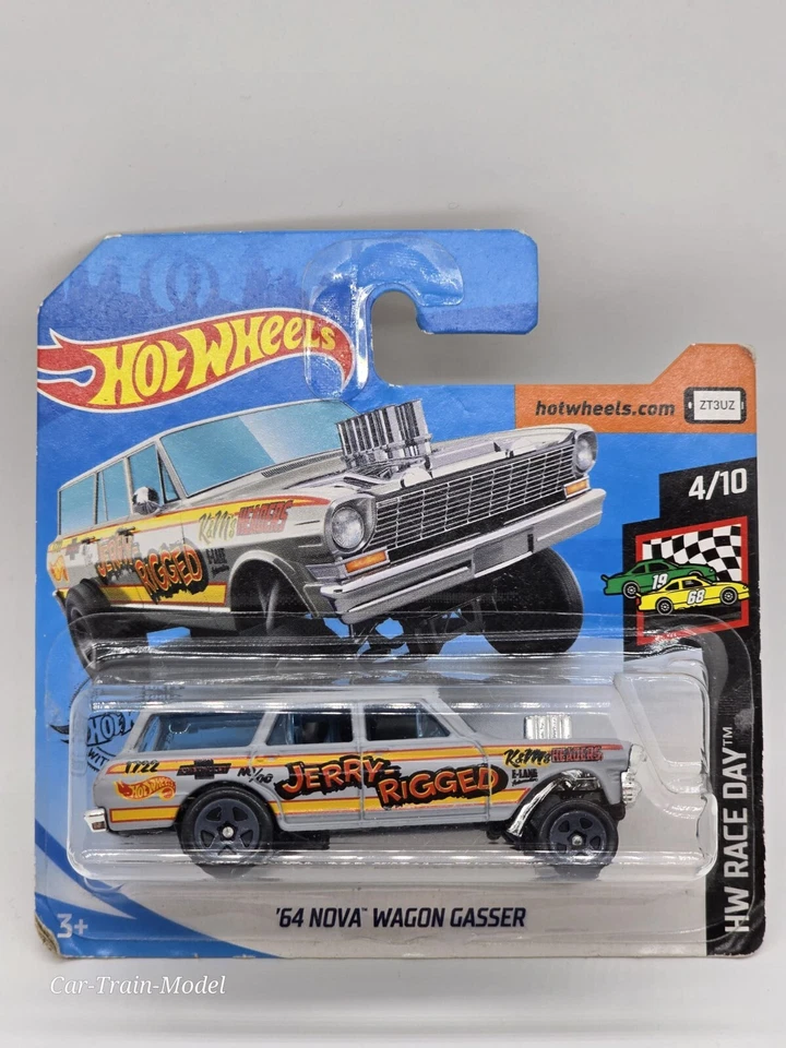 '64 Nova Wagon Gasser - HW Race Day 4/10 HOT WHEELS 1:64 1/64 - Immagine 1 di 1