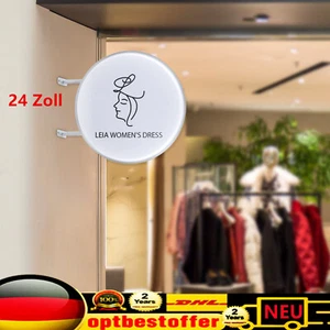 Anuncio luminoso redondo de 60 cm caja de luz LED de doble cara placa nasal publicidad luminosa - Imagen 1 de 15