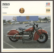 Indian  1930  4 Cylinder  Edito Service Atlas Motorcycle Card
