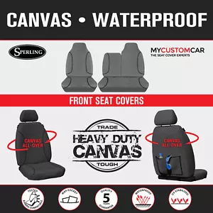 For Toyota HiAce LWB SLWB Van 2005-2015 TRADIES Waterproof Canvas Seat Covers - Picture 1 of 14