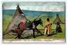 c1905 Sarcee Squaw And Pony Native American Alberta Canada CA Postcard