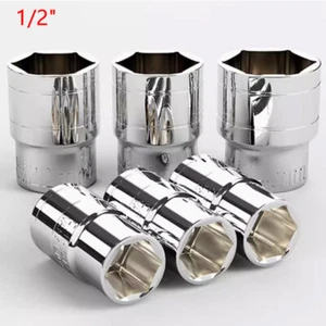 1/2" Hexagonal Socket Wrench Metric Tools Ratchet Sleeve 8mm-34mm Cr-V Steel - Picture 1 of 10