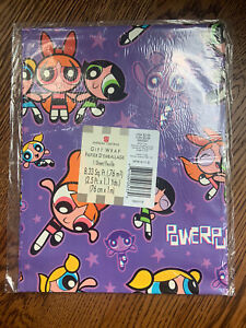 New Vintage Power Puff Girls Gift Wrapping Paper American Greetings 8.33 Sq Ft