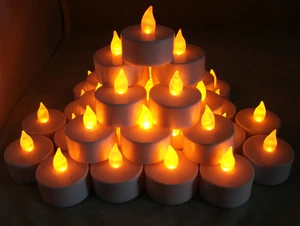 36 pcs Amber Led Tea Light Flameless Battery Candles Wedding Party Romantic - Picture 1 of 3