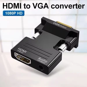 HDMI zu VGA Adapter Konverter Audio & Video Kabel HDTV 1080P 60Hz für PC, Laptop - Bild 1 von 12