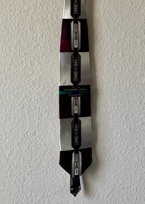 Colours By Alexander Julian Burgundy Maroon Designer Necktie Tie NWOT - Image 1 of 4