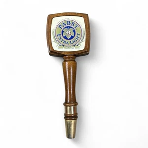 Pabst Blue Ribbon Extra Light Wooden Beer Tap Handle - Picture 1 of 7