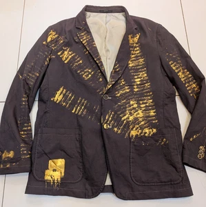 Paul McNeil Customized Jacke Blazer Gr. XL PUNKY COOL 3D GOLD LACK - Bild 1 von 13