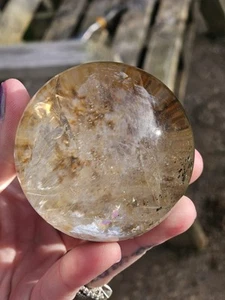 Garden Quartz Sphere Large Rainbows - Picture 1 of 7