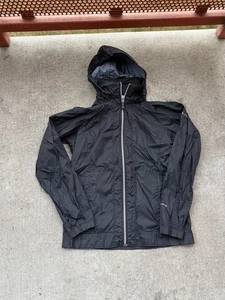 Columbia Lightweight Windbreaker Jacket Size Small Black Shell - Picture 1 of 6
