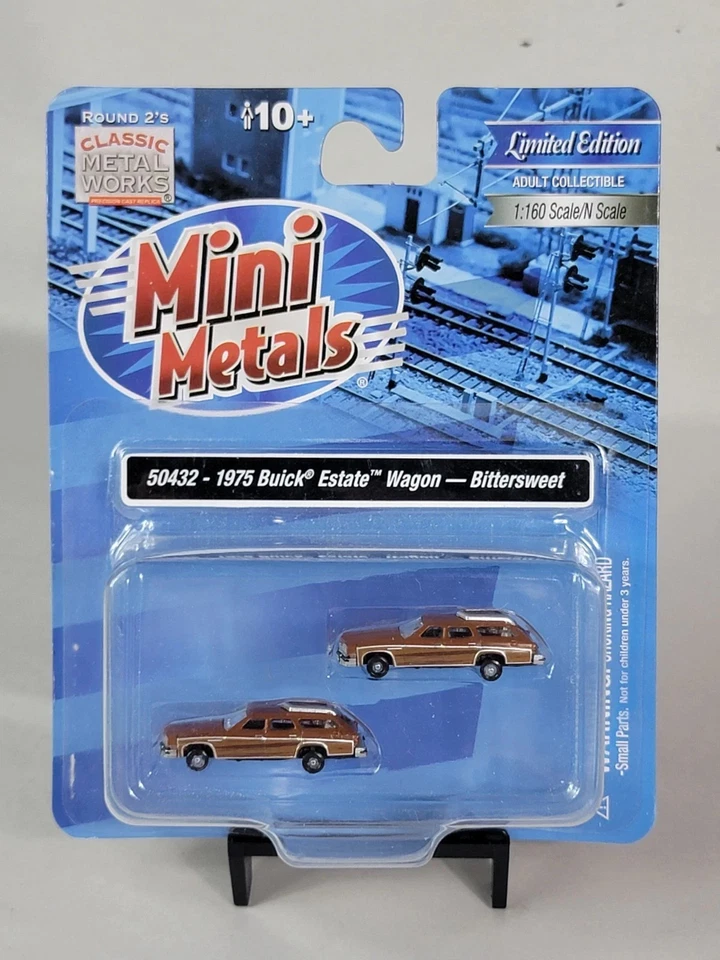 Paquete de 2 mini-metales 50431-1975 Buick Estate vagón marrón - tren escala 1:160 N nuevo Foto 1 de 2