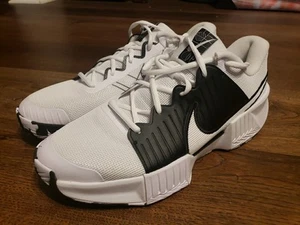 Size 13 Nike Zoom Challenge Pickleball Tennis Mens White Black FQ4154-100 - Picture 1 of 11