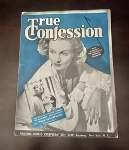 1937 True Confession Carole Lombard John Barrymore Sheet Music - Picture 1 of 8