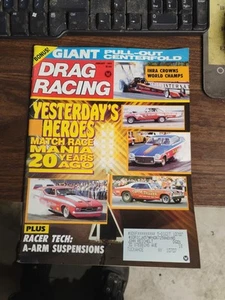 Drag Racing Magazine January 1990 & Pullout Poster - Imagen 1 de 18
