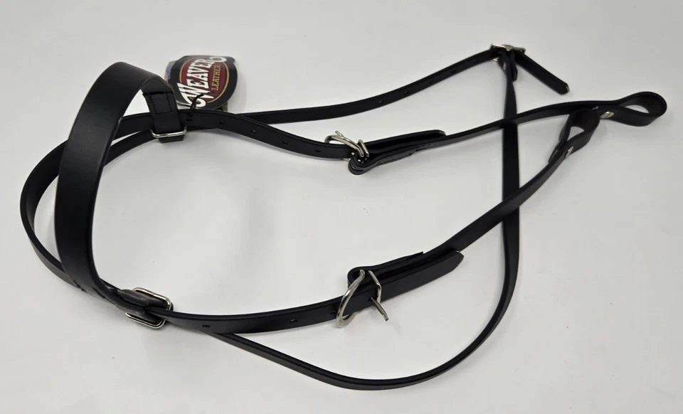 Diadema de cuero sintético Weaver negra 35-1999-BK NUEVA CON ETIQUETAS EE. UU. Foto 1 de 4