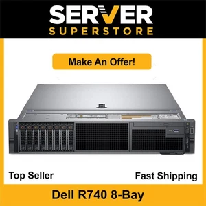 Dell PowerEdge R740 Server 2x Platinum 8268 =48 Cores 128GB H730P 2x NEW 1TB SSD - Picture 1 of 9