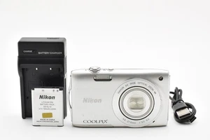 [Near MINT] Nikon Coolpix S3300 16.0MP Compact Digital Camera silver From JAPAN - Picture 1 of 24