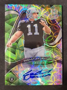 2022 Spectra Football Signatures verde neon Sebastian Janikowski 1/25! SSP FOTP! - Foto 1 di 3