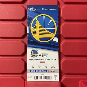 Golden State Warriors Vs Brooklyn Nets NBA Basketball Ticket November 2012 - Bild 1 von 2