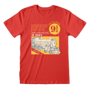 Camiseta Hogwarts Express Cubierta Manual Harry Potter Nueva Roja Oficial - Imagen 1 de 4
