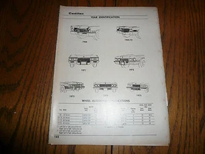 Cadillac 1968 69 70 71 72 73 74 75 modelo identificación y datos de servicio - Imagen 1 de 5
