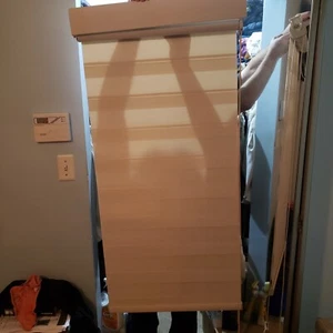 Zebra Horizontal Window Roller Blind Shades with Valance Cover 24" X 73" CREAM - Picture 1 of 7