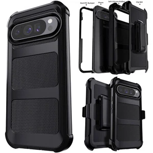 Robuste Hülle Gummi Stoßfest Cover/Gürtelclip für Google Pixel 9/9 Pro XL - Bild 1 von 16
