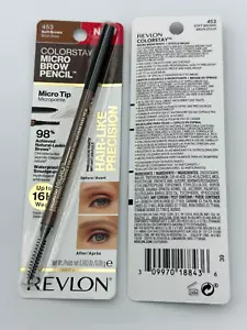 REVLON ColorStay Micro Brow Pencil w/Spoolie #453 SOFT BROWN 2 pack - Picture 1 of 1