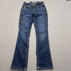 Ariat Work Jeans Womens 26R 26x32 Blue Denim Perfect Rise Bootcut Stretch NWT - Picture 1 of 17