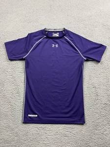Under Armour Shirt Womens Large Purple Gray Compression Lightweight Gym Ladies - Picture 1 of 11