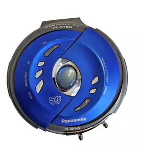 Reproductor de CD portátil Panasonic SL-SW940 azul Discman onda de choque PROBADO - Imagen 1 de 15