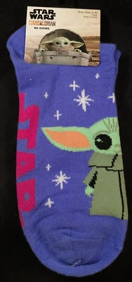 Star Wars - Mandaloriano - Púrpura - 1 Par - Calcetines No Show - Talla Mujer 4-10 Foto 1 de 4