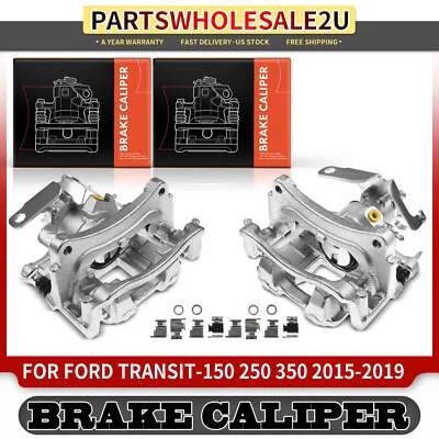 2x Pinza de freno trasera izquierda y derecha con soporte para Ford Transit-150 250 350 15-19 Foto 1 de 4