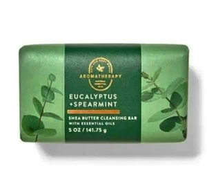 Eucalyptus Spearmint Aromatherapy Shea Cleansing Soap Bar Bath Body Works 5oz - Picture 1 of 1